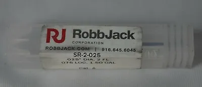 Buy Robb Jack Corporation SR 2 025 .025 Dia 2 FL 075 Loc Cat A Carbide Drill Bit • 20.99$