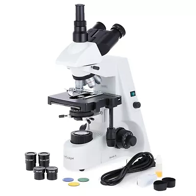 Buy AmScope 40X-2500X Trinocular Compound Microscope W Plan Optics And Koehler Illum • 683.99$