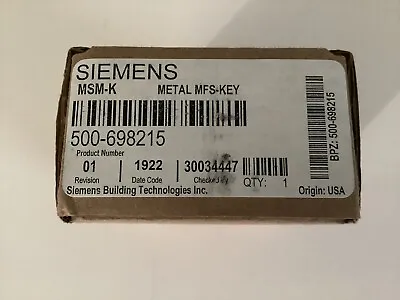 Buy Siemens MSM-K Manual Pull Station With Key 500-698215 - METAL MFS-KEY- New  • 100$
