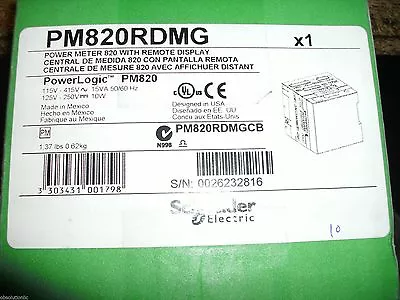 Buy Schneider Electric Powerlogic Pm820rdmg Power Meter W/remote Display Pm820rd • 1,325$