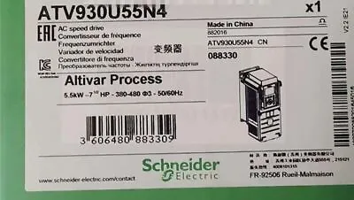 Buy Schneider Electric Factory Sealed ATV930U55N4 Altivar Process AC Speedt Drive • 760$