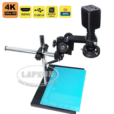 Buy 4K 60FPS Auto Focal Focus AF HDMI Industry Microscope Set Camera 180X Lens Stand • 1,299$