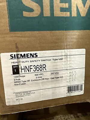 Buy In Stock New Siemens Hnf368r 3ph 600v 1200a Nema 3 Non-fused Disconnect • 15,000$