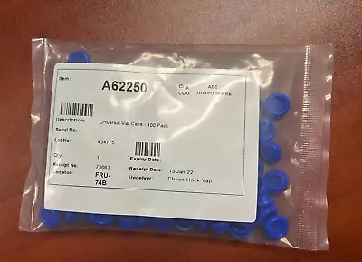 Buy OEM Universal Vial Caps A62250  - 100 Pack For Beckman Coulter PA800 Plus New • 84$