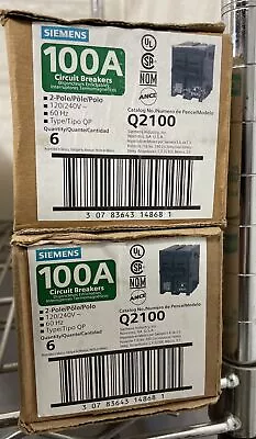 Buy Siemens Q2100 100A 2 Pole 240V Circuit Breaker - Black • 30.25$