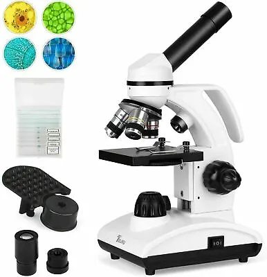 Buy TELMU Microscope 40X-1000X Cordless LED Illumination Lab Compound NEW XSP-75 • 36.95$
