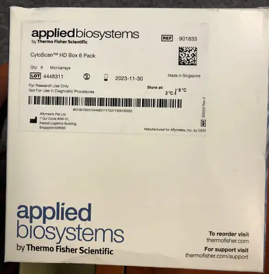 Buy Applied Biosystems CytoScan HD Box 6 Pack 901833 Lot 4447805 2023-11-30 • 185$