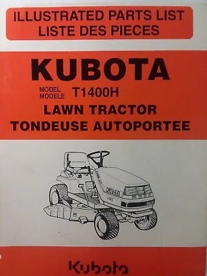 Buy Kubota T1400H HST Riding Lawn Tractor Parts Catalog Manual • 68.99$
