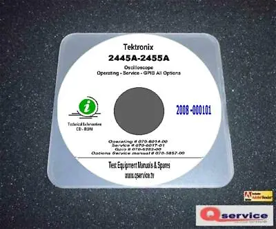 Buy Tektronix TEK 2445A / 2455A Service+Ops+GPIB+Options Hi Resolution Manuals CD • 17.99$
