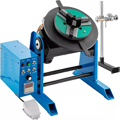 Buy VEVOR 110V Rotary Welding Positioner Turntable Table 3 Jaw Lathe Chuck 1-15 RPM • 482.99$