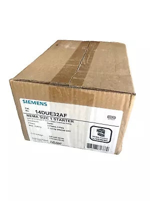 Buy (1) NEW Siemens 14DUE32AF Size 1 Starter W/ 120v Coil - 10-40a Overload • 295$