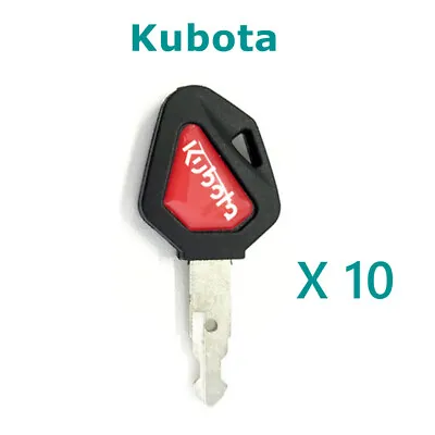 Buy 10X Kubota Skid Steer Track Loader & Mini Excavator 459A Ignition Key Red Logo • 14.99$