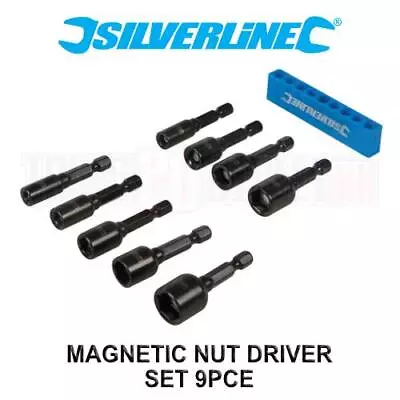 Buy Silverline Magnetic Nut Socket Driver Set 5mm - 12mm Metric For Impact Drill • 12.74$