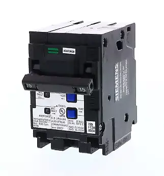 Buy Siemens Q215AFCNP 15 Amp 2 Pole 120 Volt 10kA Plug On Neutral Arc-Fault Breaker • 100$