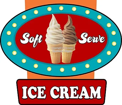 Buy Ice Cream Soft Serve DECAL Concession Food Truck Vinyl Sticker  Icv • 12.99$