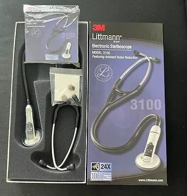Buy Littmann 3100 Electronic Stethoscope (3100BK27), Black Color • 450$
