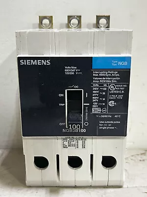 Buy Siemens Ngb3b100, 100 Amp,  3 Pole, 600v,  Circuit Breaker (new Take Out) • 289.50$