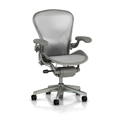 Buy Herman Miller Aeron Mesh Office Desk Chair Medium A Fully Adj Posture Fit Silver • 779.97$