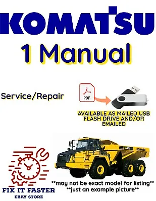 Buy Komatsu Hm350-1l-galeo Articulated Dump Truck Service Repair Shop Manual Pdf Usb • 30$