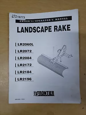 Buy Frontier LR2060L LR2072 LR2084 LR2172 LR2184 Landscape Rake Operators Manual • 24$