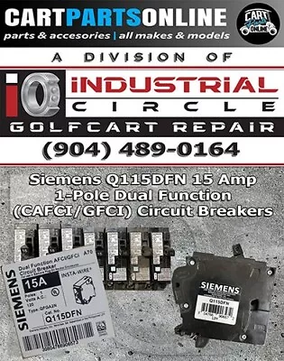 Buy SIEMENS Q115DFN 15 AMP Type Lot Of  7 Arc Fault Ground Fault Circuit Breaker • 227.97$