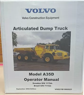 Buy Volvo Model A35D Articulated Dump Truck Operators 11794 Or 71152 And Above • 125$