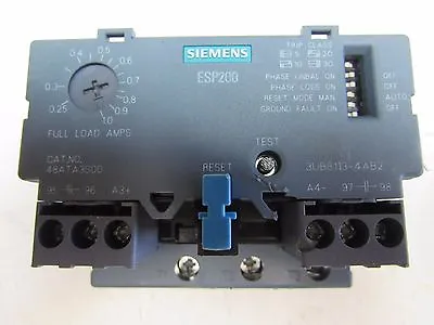 Buy Siemens 48ata3s00 0.25-1 Amp Range Esp200 3ub8113-4ab2 Overload Relay Xlnt M/o!! • 29.99$