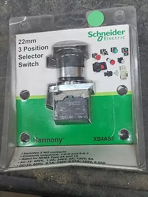 Buy Schneider Electric XB4AS2 22mm 3Position ZBE-101 Selector Switch • 40$