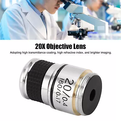 Buy Microscope Objective Lens 20X RMS Interface Microscope Objective Lens Accessory • 14.18$