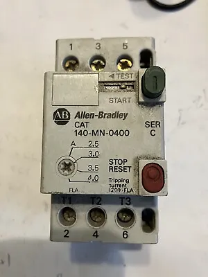 Buy Allen Bradley Motor Starter Push Button Ser C 140-mn-0400 • 11.99$