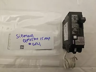 Buy SIEMENS QF115AN 15 AMP Type QPF2N GFCI Ground Fault Circuit Breaker • 29.99$