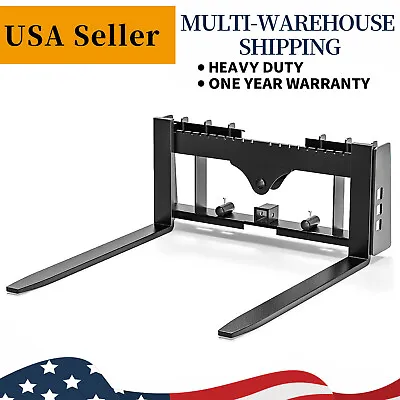 Buy 45  2500lbs Skid Steer Pallet Attachment Blades W/Receiver Hitch & Spear Sleeves • 527.99$
