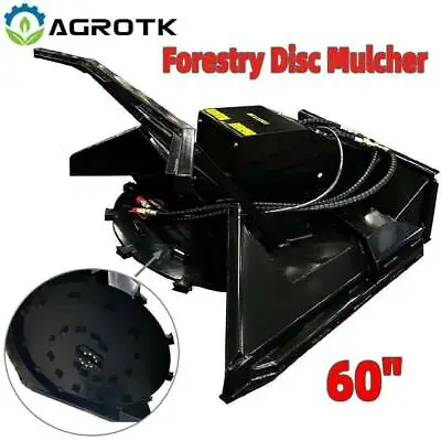 Buy AGT Skid Steer Forestry Disc Mulcher 60  50 PCS Blades • 8,459.10$