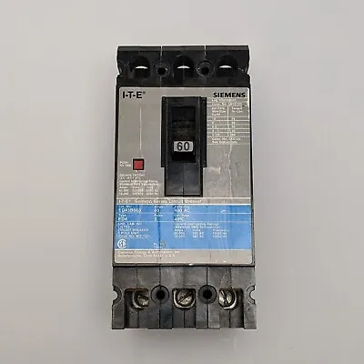 Buy ITE Siemens ED43B060 Circuit Breaker | Type ED4 | 60 Amp | 3 Pole | 480 VAC • 150$