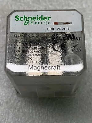 Buy Schneider Electric Magnecraft 24VAC 25A DPDT Power Relay 389FXBXC-24A • 18.99$