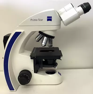 Buy Zeiss Primo Star Binocular Microscope W/ 4X / 10X / 40X / 100X Objectives #5 • 849.99$