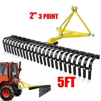 Buy Landscape Rake 3 Point Qiuck Attachments For Category 1 3 Compact Tractors 5FT • 608.99$