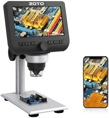 Buy 4.3  LCD 1080P 8LED USB Wireless Digital Microscope 1000X Video Magnification US • 64.79$