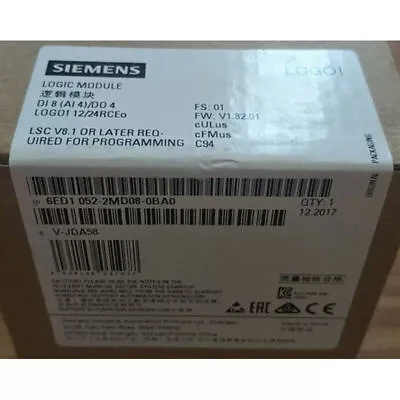 Buy Siemens LOGO! 6ED10522MD080BA0 Upgrade Replacement Model 6ED10522MD080BA1 • 166.46$