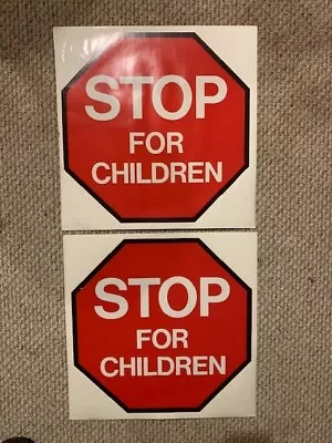 Buy 2 Ice Cream Truck Safety Decals Stickers Stop For Children • 55$