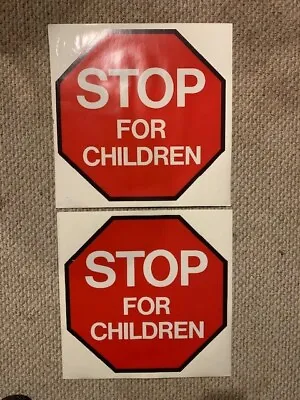 Buy LAST ONES!    2 Ice Cream Truck Safety Decals Stickers Stop For Children • 59$