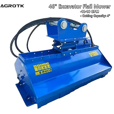 Buy Agrotk Compact Excavator Flail Mower 46  Mowing Width 10-16 GPM • 2,426$