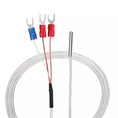 Buy New Uxcell Pt100 Rtd Temperature Sensor Probe 3 Wires Cable Thermocouple Sta • 23.79$