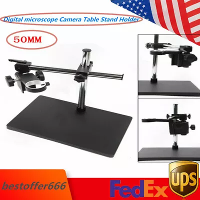 Buy Microscope Camera Adjustable Boom Large Stereo Arm Table Stand Holder 10-265mm • 77.90$