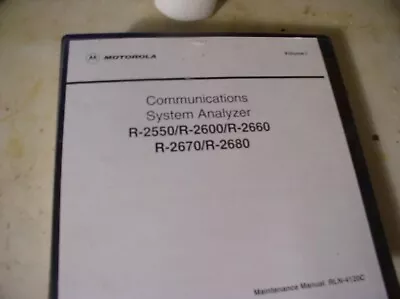 Buy Motorola R2600 2550 Communication Analyzer Repair Manual Volume 1 Schematics • 299.99$