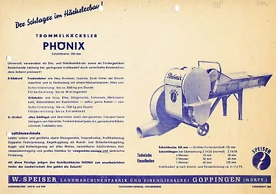 Buy Food Drum Chopper Phoenix, Original 1950s Brochure • 7.47$