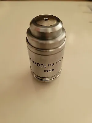 Buy Leitz Pl Apo 100/1.32 170/0.17 Oel Oil Microscope Objective Lens - 100x • 91$