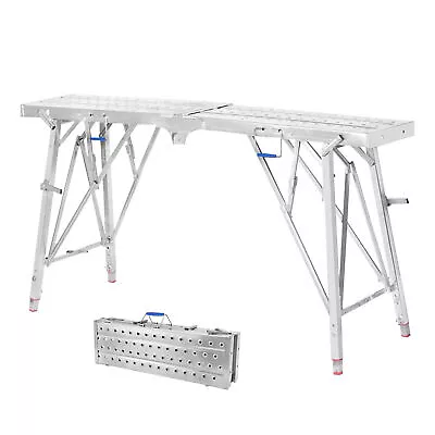 Buy Portable Folding Scaffolding Platform Work Bench Scaffold Adjustable Height • 80.70$