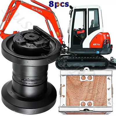 Buy 8pc Bottom Roller Track Roller For Kubota KX71-3 KX71-3S Excavator Undercarriage • 952$