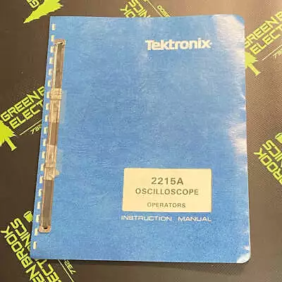 Buy Tek 2215a Instruction Manual - Tektronix - Out Of A Working Textronix 2215a - Us • 27.25$